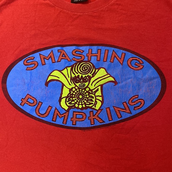 Vintage SMASHING PUMPKINS Pisces Iscariot Era Distressed TShirt Size XLarge 1994 - Picture 2 of 9